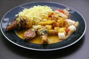 Curryreis mit Huhn